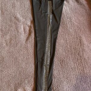 Black Leggings with Silver Studs